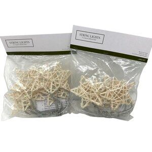 Star-Shaped String Lights Battery Operated 2.5 Ft Indoor White Christmas Holiday